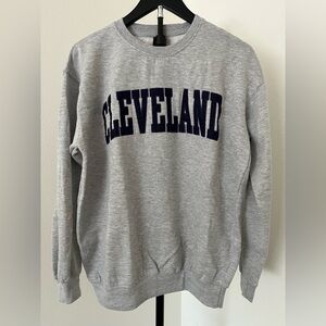 Cleveland Grey Crewneck Sweatshirt